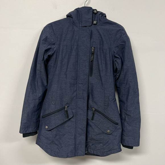 Columbia Carson Pass II Jacket Womens Size XS Blue Zip Hooded Omni-Heat Winter - Picture 1 of 12